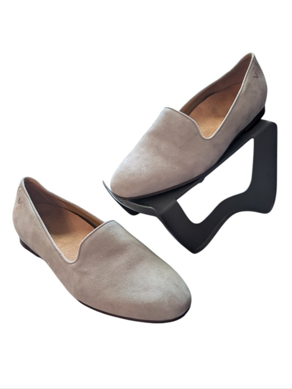 Vionic Pacifica Loafers Grey Suede WIDE Width NWOB